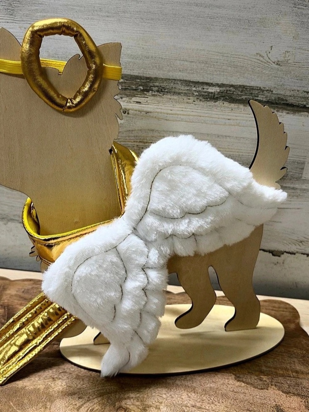 thrills & chills Angel Costume Gold & White Like New
